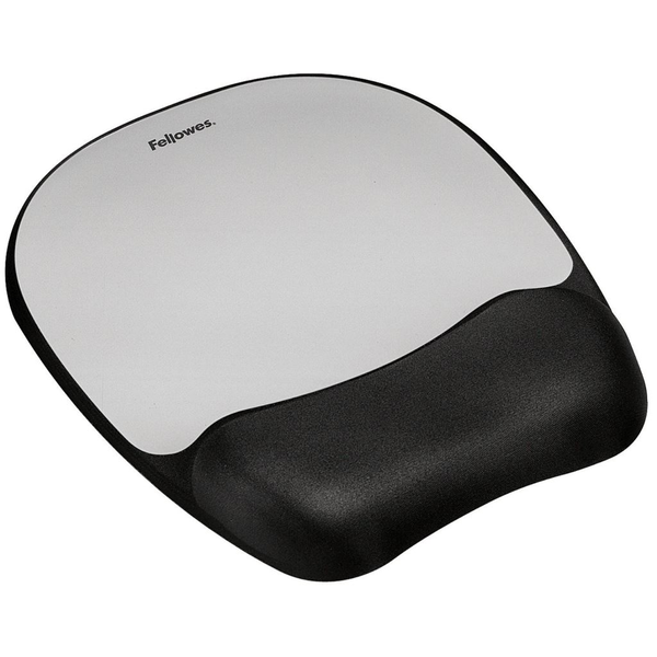 Fellowes 9175801 tappetino per mouse Nero, Argento