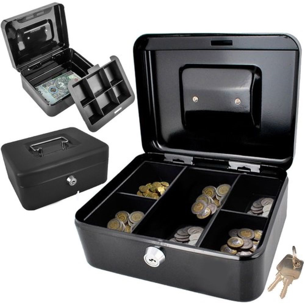 Malatec Pénzkazetta 20x16x9 cm - Fekete (0822)
