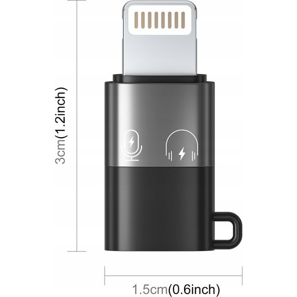 Adaptér Převodník Redukce Lightning iPhone Apple na USB-C Type-C Puluz