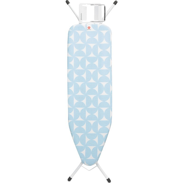 BRABANTIA Steam Iron Rest vasalódeszka 1240x380mm - B méret. kinyitható vasalótámasz. D=22mm fehér váz. friss fuvallat huzat - 218767