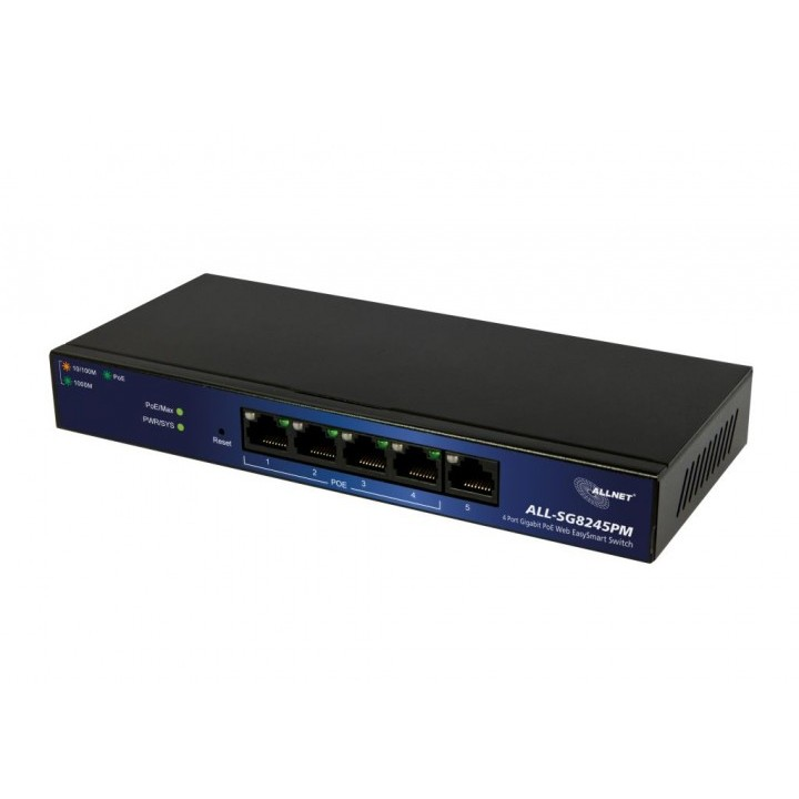 Allnet ALL-SG8245PM Hálózati switch 5 port 1000 MBit/s PoE funkció (ALL-SG8245PM)