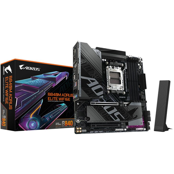 GIGABYTE B840M AORUS ELITE WIFI6E AMD B840 Socket AM5 Micro ATX