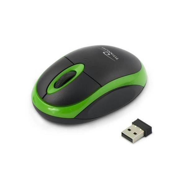 Mouse wireless Esperanza Titanum Vulture, negru/verde