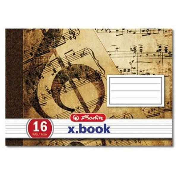 Herlitz kottafüzet, 16 lap, horizontális (60078003)