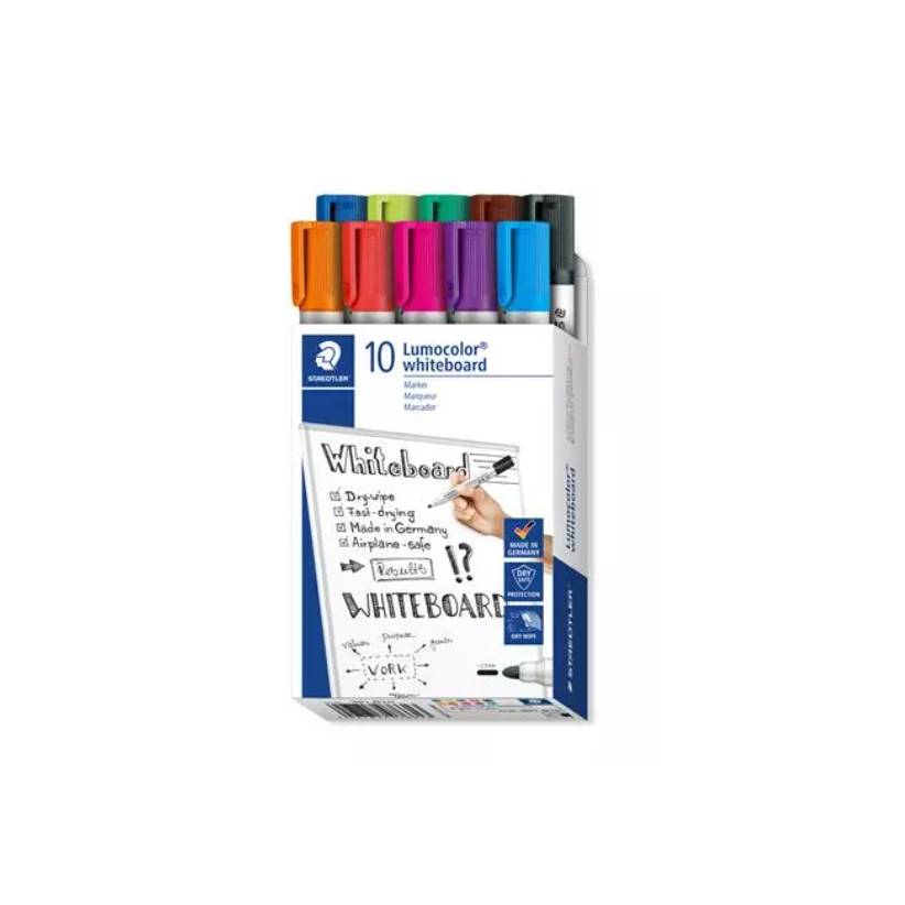 Stadtler Lumocolor® 351 2 mm Táblamarker készlet - Vegyes színek (10 db / csomag) (351 B10)