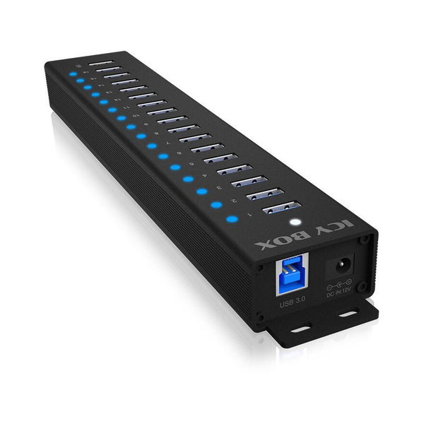 ICY BOX IB-HUB1717-U3 USB 3.2 Gen 1 (3.1 Gen 1) Type-A 5000 Mbit/s Sort