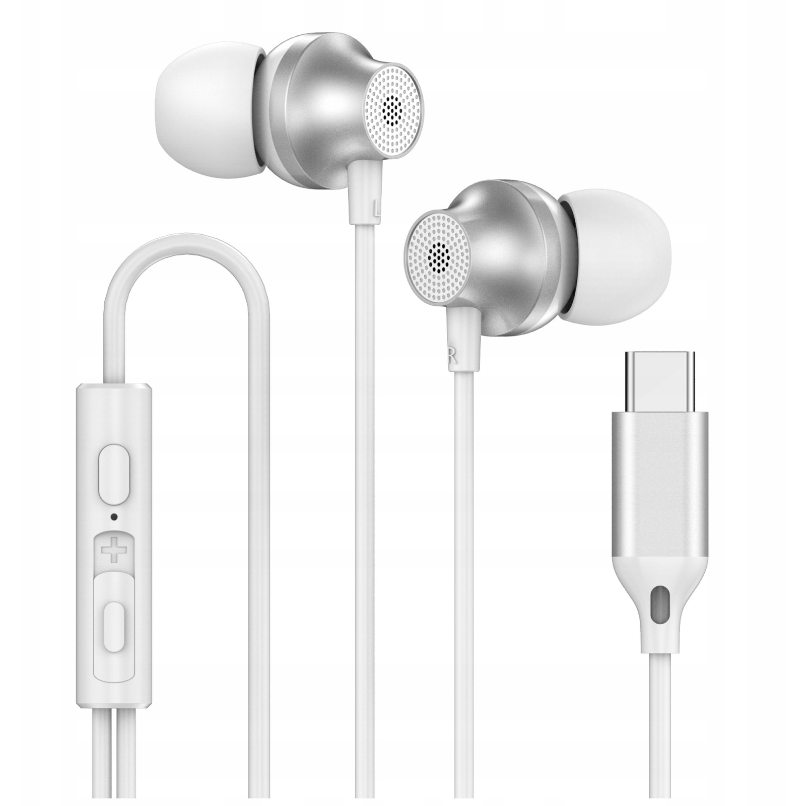 Forever EP-02 Vezetékes Fülhallgató USB-C-Fehér (GSM187600)