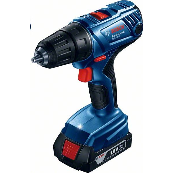 Bosch Professional GSR 180-LI akkus fúrócsavarozó, 2x 2Ah akkumulátor, koffer (06019F8109)