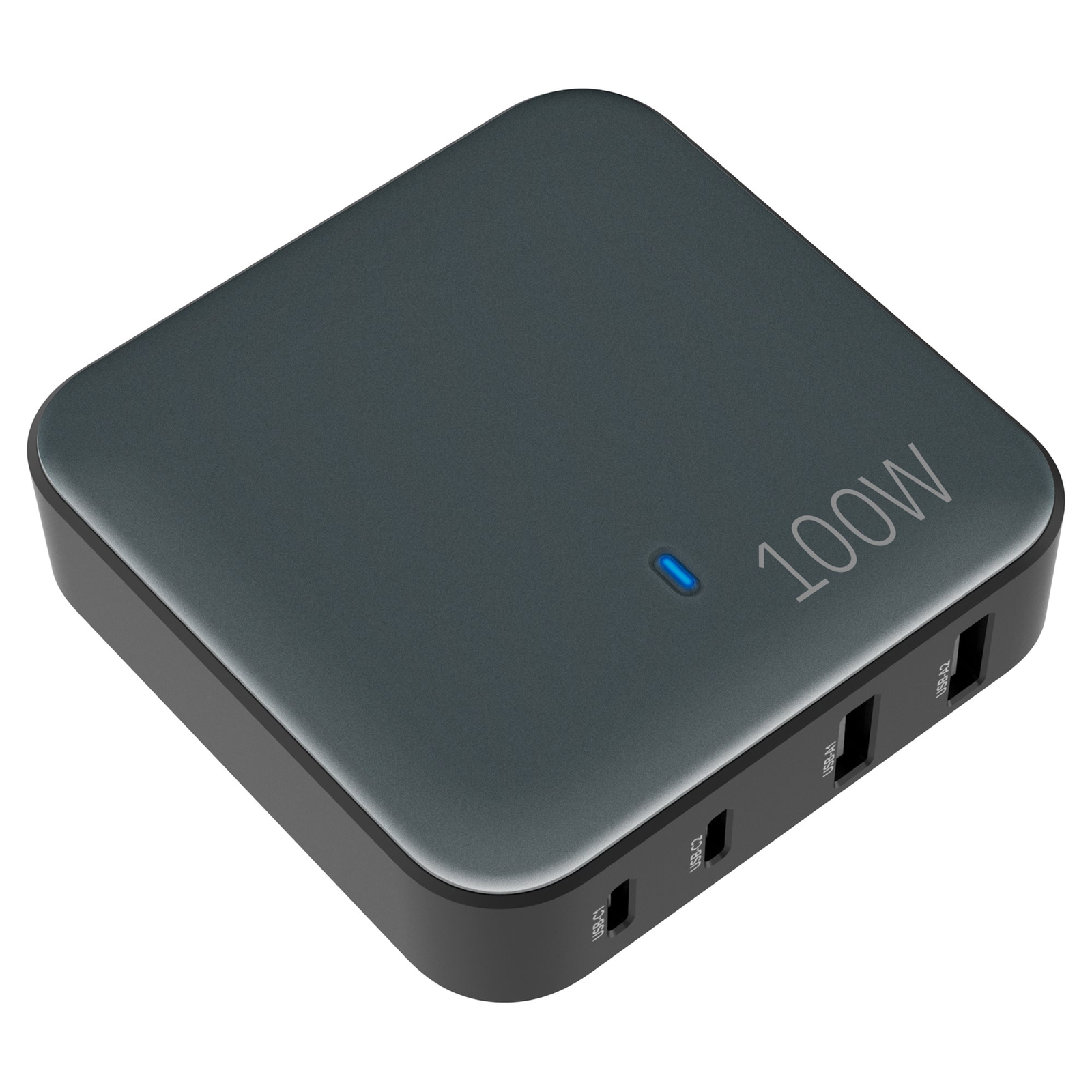 Yenkee YAC 4100 2xUSB-A / 2xUSB-C Hálózati gyorstöltő Adapter 100W - Fekete (YAC 4100)