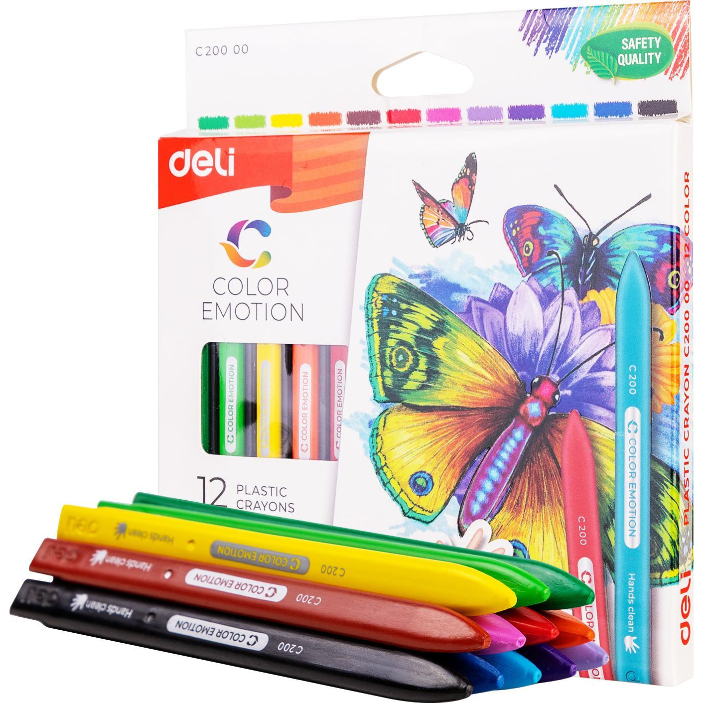 Deli Color Emotion Zsírkréta - Háromszögletű, 12 Különböző Szín (C20000)