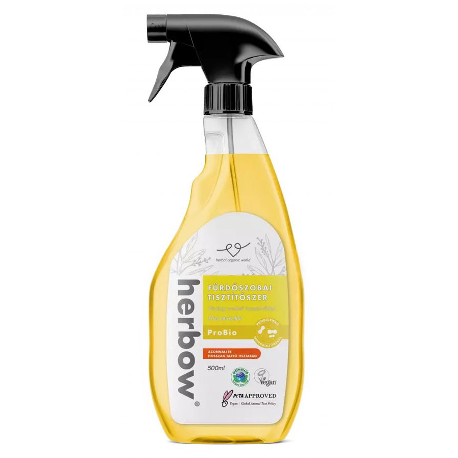 HERBOW Fürdőszobai tisztító Probiotikus spray Friss citrus illattal 500ml (5999567516015)