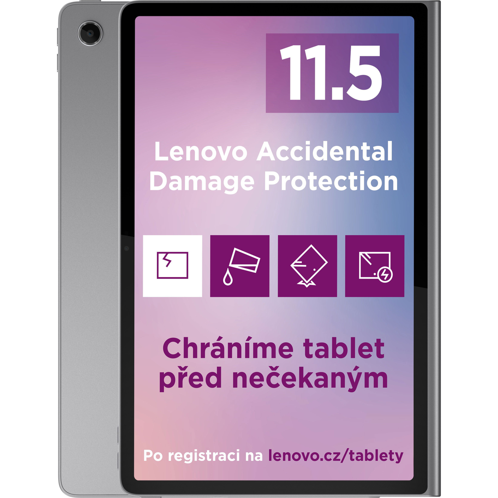 Lenovo Tab Plus 11.5" 8GB/256GB Android Tablet Luna Grey (ZADX0151CZ)
