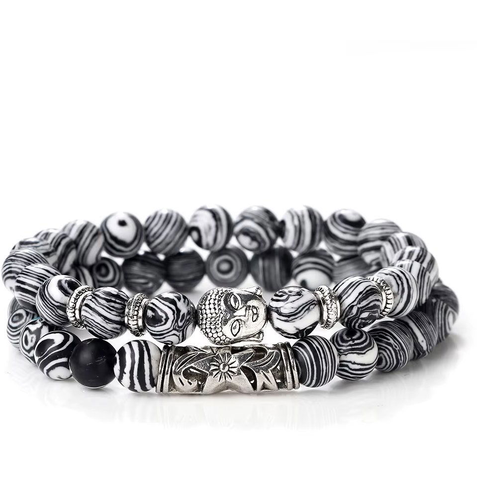 Predator Q1 Ivywood férfi karkötő, Buddha, szett, 2 db (22189)