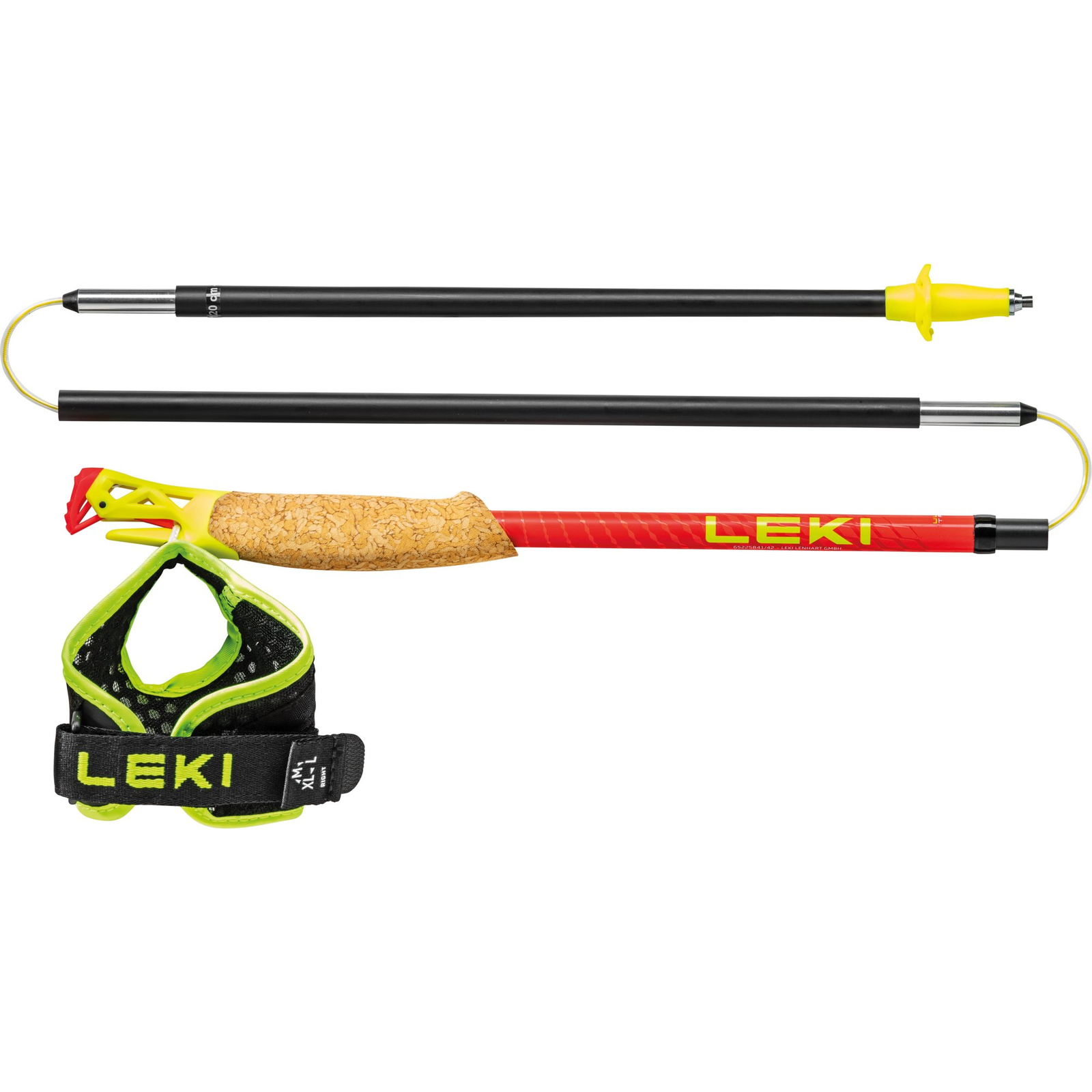 Leki Ultratrail FX.One Superlite, bright red-neonyellow-naturalcarbon, 100 cm (65225841100)