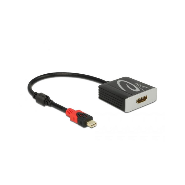 Delock Mini DisplayPort 1.4 -> HDMI 2.0 M/F aktív adapter 0.2m fekete HDR