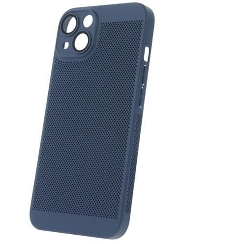 Gigapack Apple iPhone 15 Plus légáteresztő, lyukacsos műanyag tok sötétkék (GP-144875) (GP-144875)