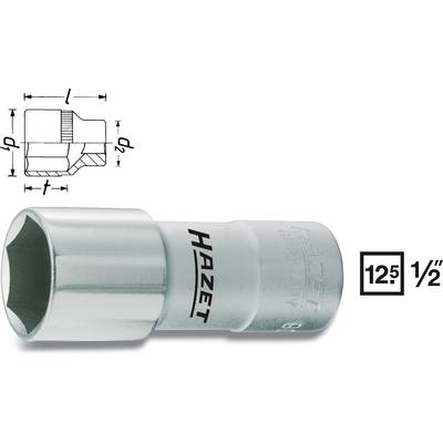 Gyújtógyertya dugókulcsfej, 20,8 mm (13/16)/12,5 mm (1/2), Hazet 900MGT (900MGT)