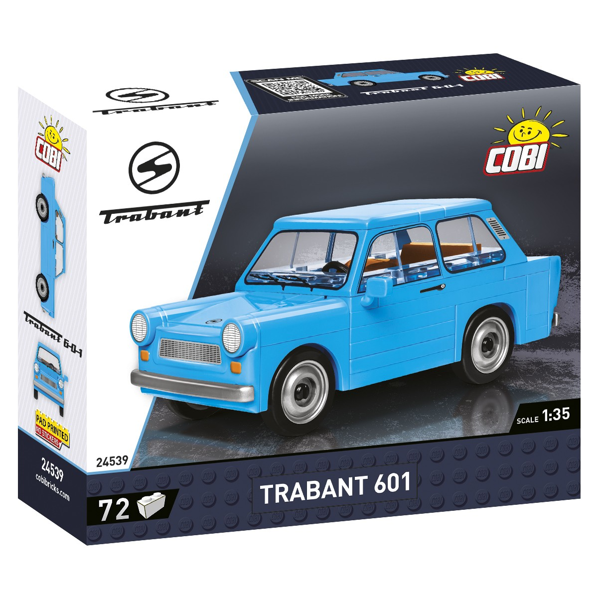 Cobi Youngtimer Trabant 601 Kisautó 72 darabos építőjáték 1:35 (COBI-24539)