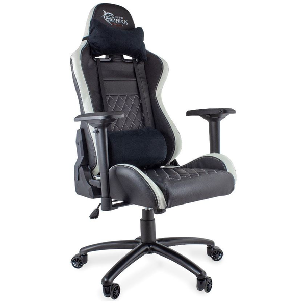 WHITE SHARK NITRO GT fekete-fehér 150 kg gamer szék
