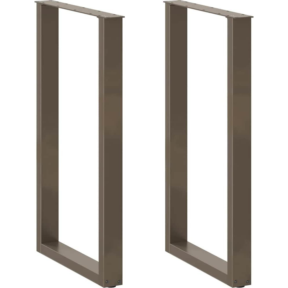 Kávéasztal lábak U-alakú 2 db natúr acél 60x(100-101) cm acél (4013239)