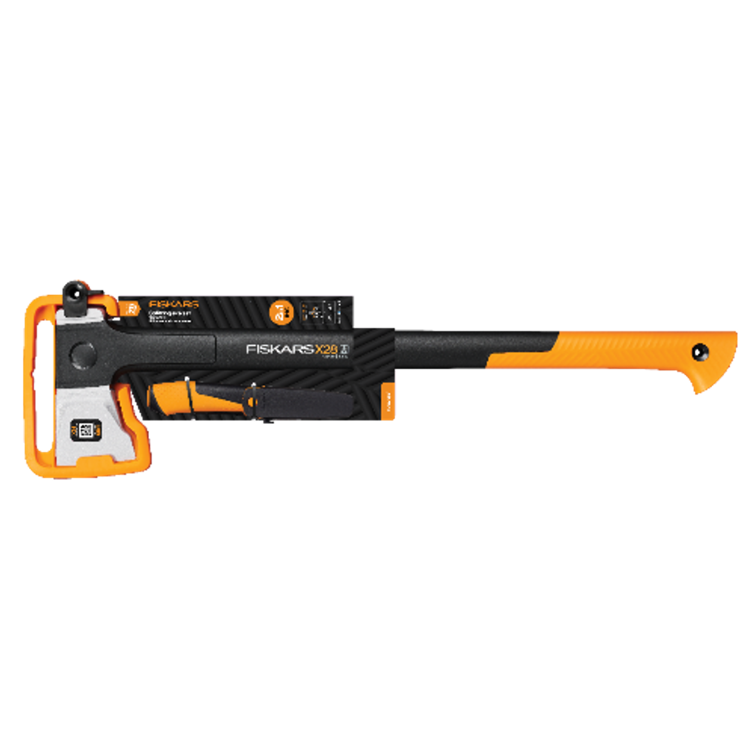 FISKARS X-series hasító fejsze X28 penge M 1800 g + univerzális kés (1075434)