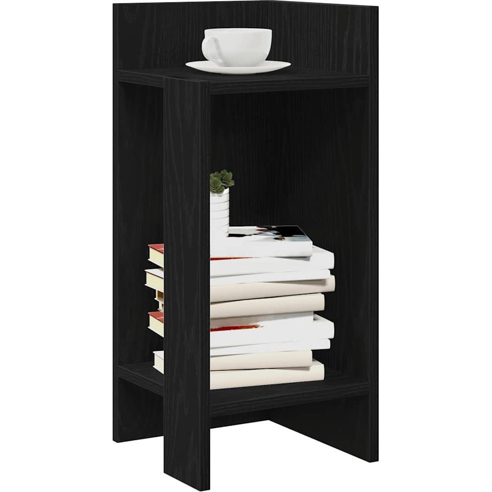 2 db fekete kisasztal polccal 25,5 x 27 x 60 cm (858545)