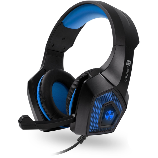 Căști de gaming CONNECT IT CHP-5500-BL, albastre, 40 mm