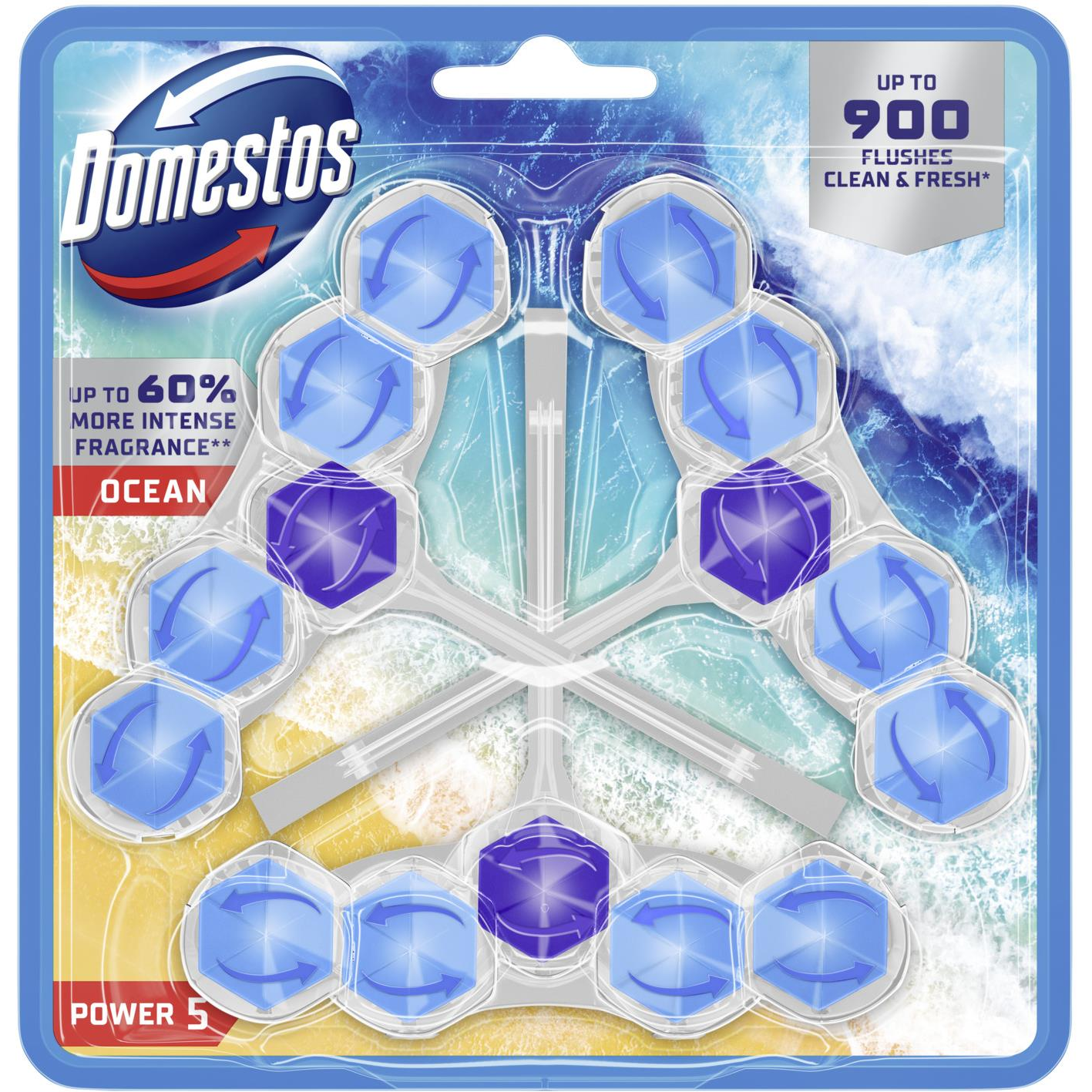 Domestos Power 5 Ocean 3× 50 g (8720182903167)