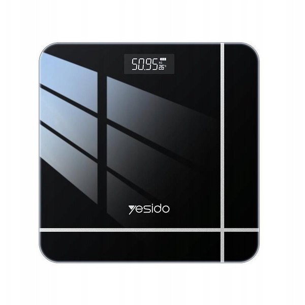 Yesido MG09 Fürdőszobai Mérleg 150 kg-ig Elektronikus, FEKETE / CZARNY