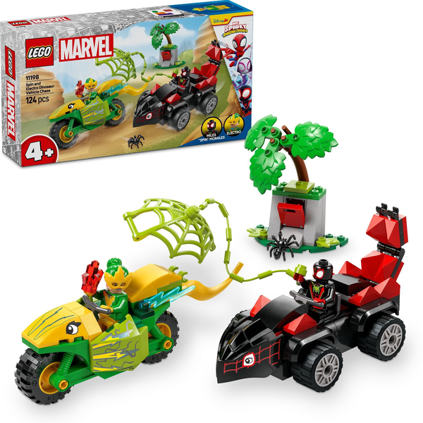 LEGO SPIDEY SPIN AND ELECTRO DINOSAUR VEHICLE CHASE