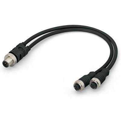 WAGO 756-5516/040-020 Érzékelő-/működtető elosztó és adapter M12 Dugó, egyenes, Alj, egyenes 2.00 m 10 db (756-5516/040-020)
