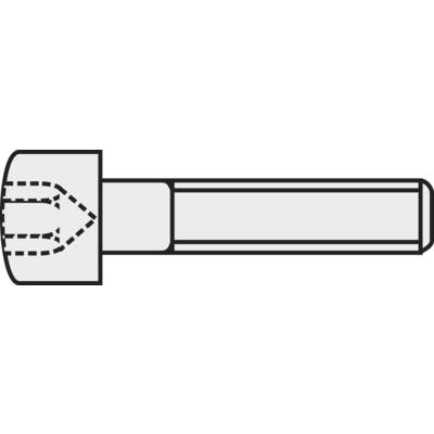 Toolcraft belső kulcsnyílású csavar M6 x 30 mm, fekete, DIN 912 (814237)