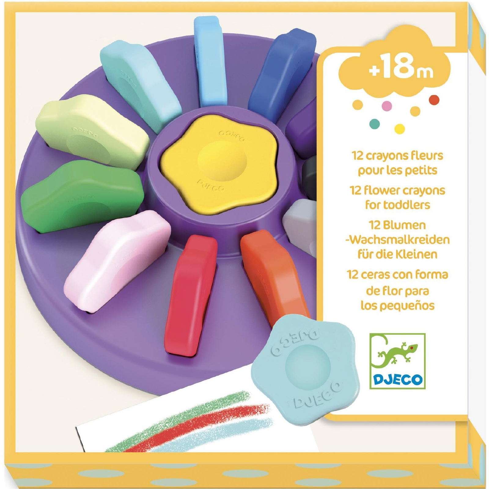 DJECO Virágos, a legkisebbeknek, 12 szín (3070900090057)