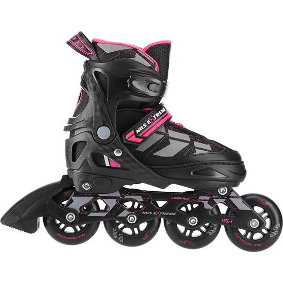 Rolki Nils Extreme NA11002 rekreacyjne regulowane czarne r. 35-38