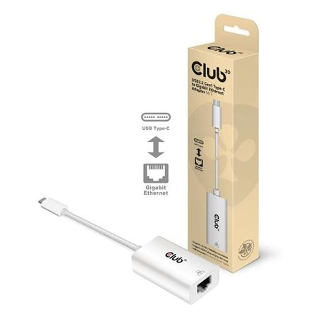 CLUB3D CAC-1519 csatlakozó átlakító USB-C RJ-45 Fehér (CAC-1519)