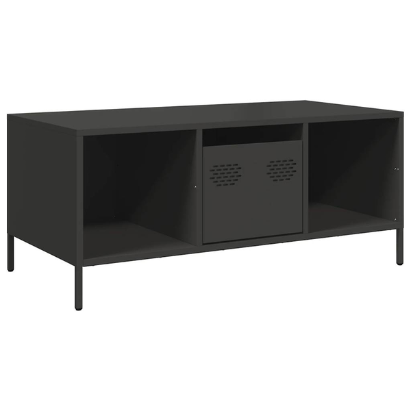 Mesa De Centro Acero Laminado En Frío Negro 101,5x50x43,5 Cm Vidaxl