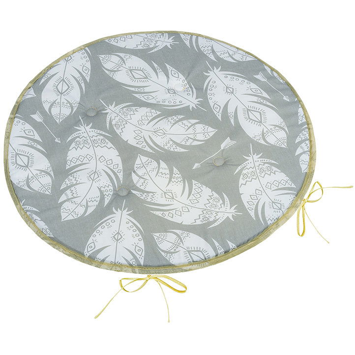 BELLATEX Adéla Seat 79/237 round smooth d.40 cm grey feather (12577)