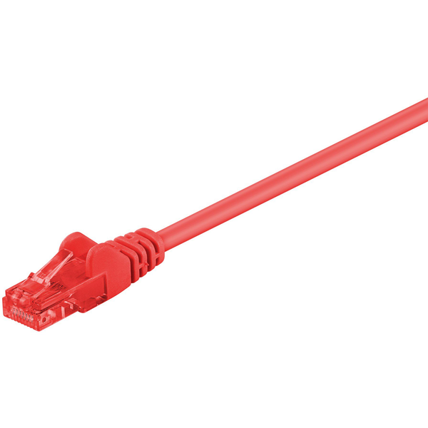  Goobay Kabel krosowy patchcord U/UTP kat. 6 CCA czerwony 3m (68411)