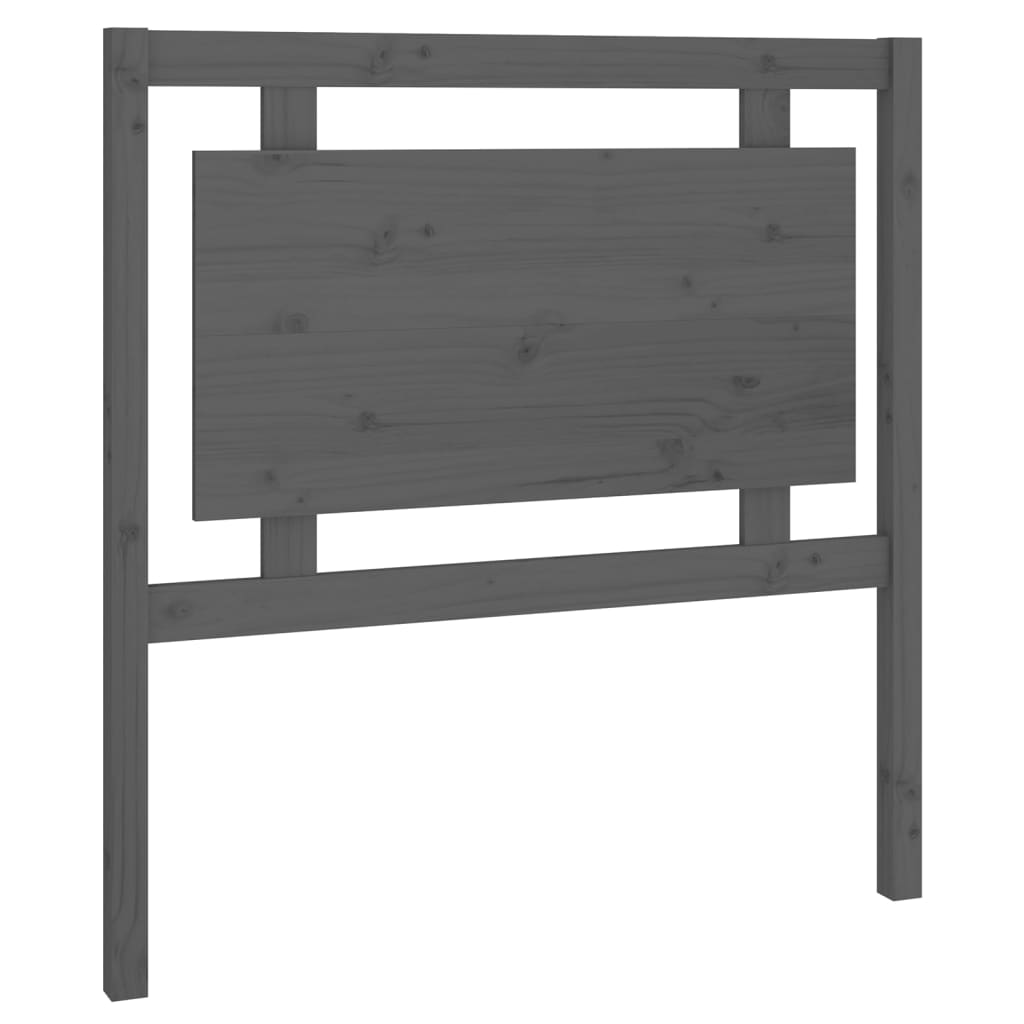 szürke tömör fenyőfa ágyfejtámla 95,5 x 4 x 100 cm (817922)