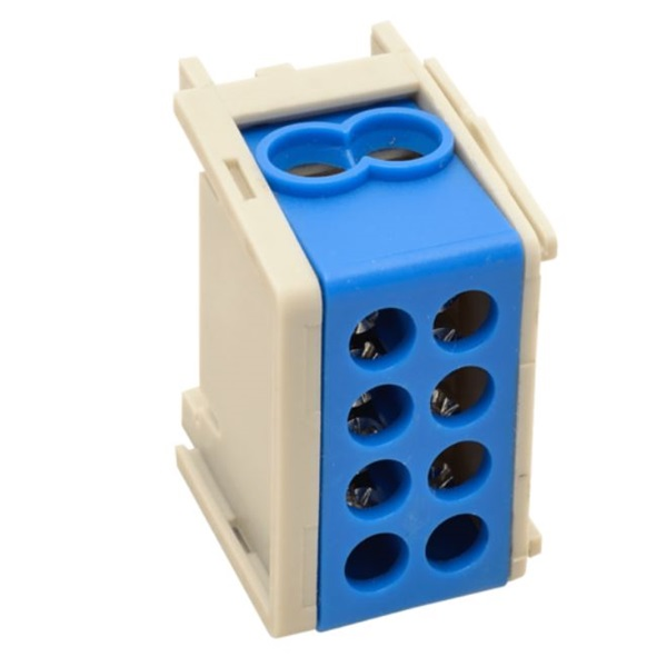 Tracon FLE-25K sínre szerelhető/ kék/ 2×25mm2 / 2×25mm2/ 400VAC/ 101A főáramköri leágazó kapocs (FLE-25K)