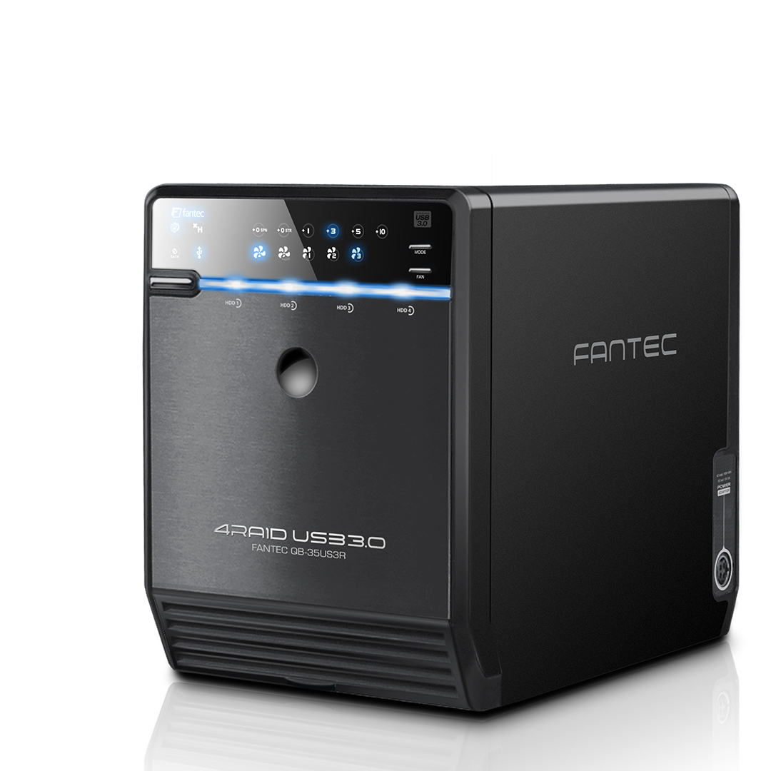 Fantec QB-35US3R 4x 3.5" USB 3.2 Gen1 Külső HDD ház - Fekete (1519)