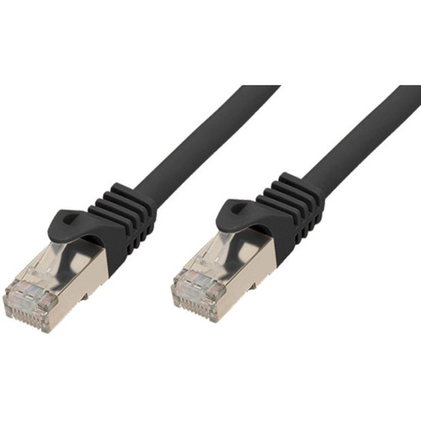 Мрежов кабел, S-Conn, Cat.6a, S/FTP, 20 м, черен