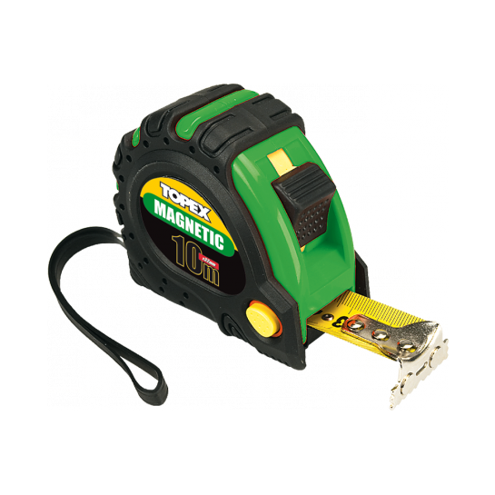 Topex Mérőszalag 10m hosszú 32mm széles mágneses szalag  27C340 (111725)