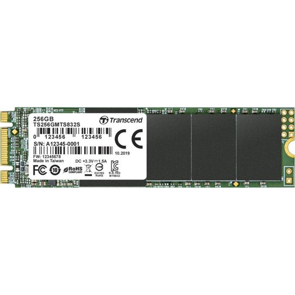 Transcend TS256GMTS832S 832s SSD, 256GB, M.2 SATA3, 6 Gbps, 530/400 MB/s, 45000/ 70000 IOPS