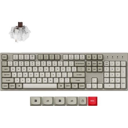 Клавиатура Keychron C2 Pro 8K — C2PX-M3Z-HU, унгарска подредба, сива