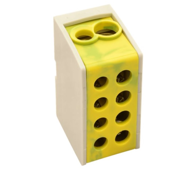 Tracon FLE-35/25ZS sínre szerelhető/ zöld/sárga/ 1×35+1×25mm2/1×35+1×25mm2/ 400VAC/ 125A főáramköri leágazó kapocs (FLE-35/25ZS)