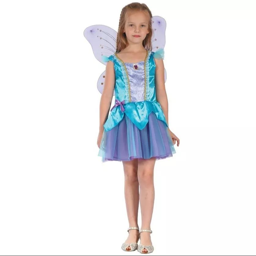 Godan Lila tündér jelmez lányoknak - 110-120 cm (BX11)