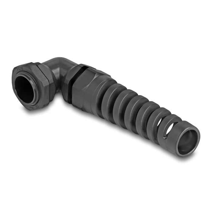 Delock Kábel tömszelence PG16 90 hajlított feszültség mentesítős fekete (60587) (60587)