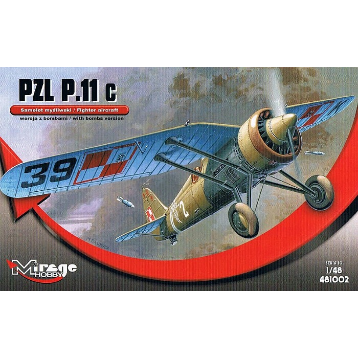 Mirag Hobby PZL P-11c Bombázó reülőgép műanyag makett 1:48 (481002)