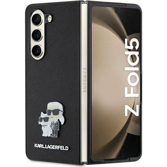 ETUI KARL LAGERFELD SAFFIANO KARL&CHOUPETTE PIN NA SAMSUNG GALAXY Z FOLD 5 - CZARNE